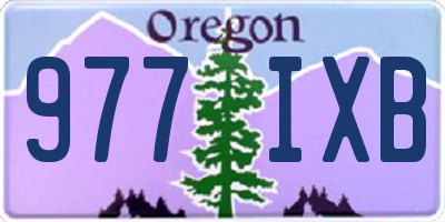 OR license plate 977IXB
