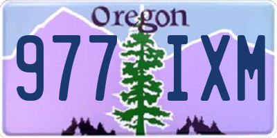 OR license plate 977IXM