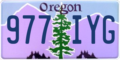 OR license plate 977IYG
