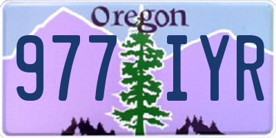 OR license plate 977IYR