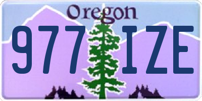 OR license plate 977IZE