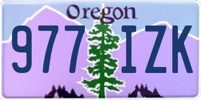 OR license plate 977IZK