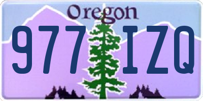 OR license plate 977IZQ