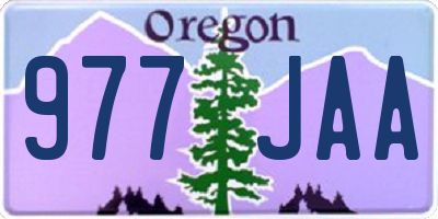 OR license plate 977JAA