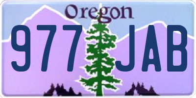 OR license plate 977JAB