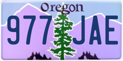 OR license plate 977JAE