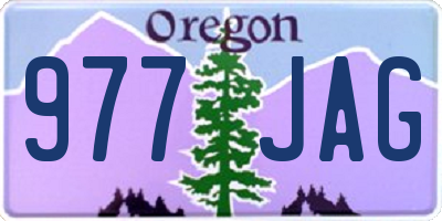 OR license plate 977JAG