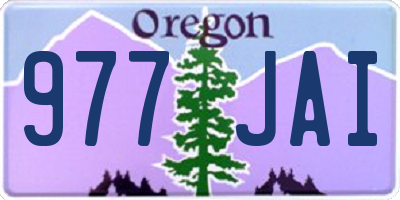 OR license plate 977JAI