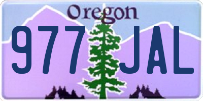 OR license plate 977JAL