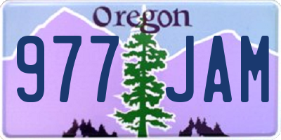 OR license plate 977JAM