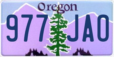 OR license plate 977JAO