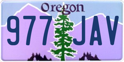 OR license plate 977JAV