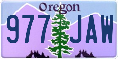 OR license plate 977JAW