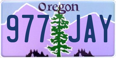 OR license plate 977JAY