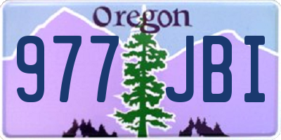 OR license plate 977JBI