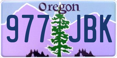 OR license plate 977JBK