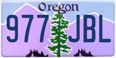 OR license plate 977JBL