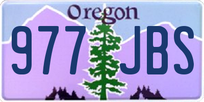 OR license plate 977JBS