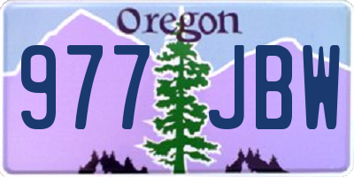 OR license plate 977JBW