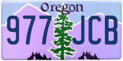 OR license plate 977JCB