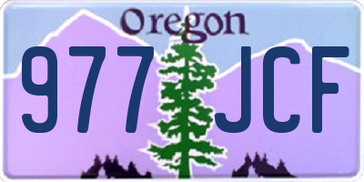 OR license plate 977JCF