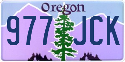 OR license plate 977JCK