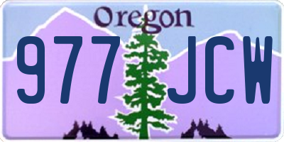 OR license plate 977JCW