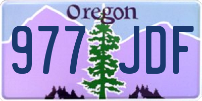 OR license plate 977JDF