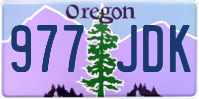 OR license plate 977JDK