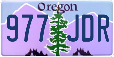 OR license plate 977JDR