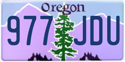 OR license plate 977JDU