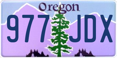 OR license plate 977JDX