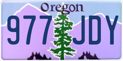 OR license plate 977JDY