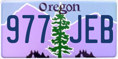 OR license plate 977JEB