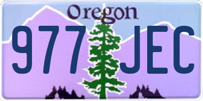 OR license plate 977JEC