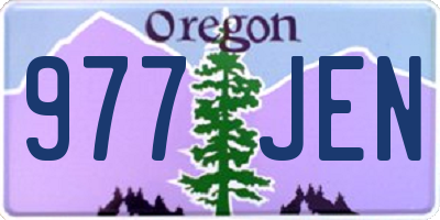 OR license plate 977JEN