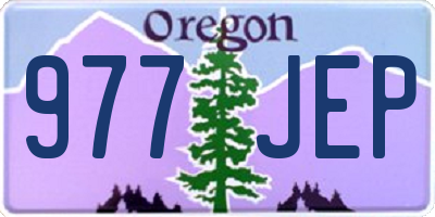 OR license plate 977JEP