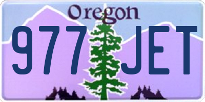 OR license plate 977JET