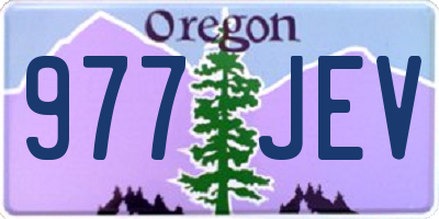 OR license plate 977JEV