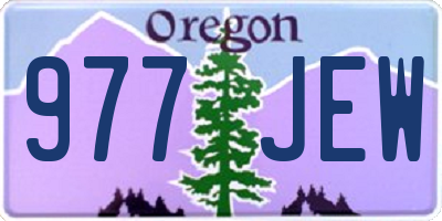 OR license plate 977JEW