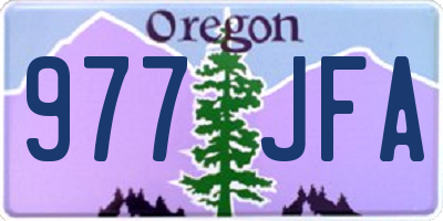 OR license plate 977JFA