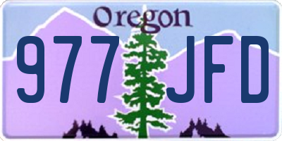 OR license plate 977JFD