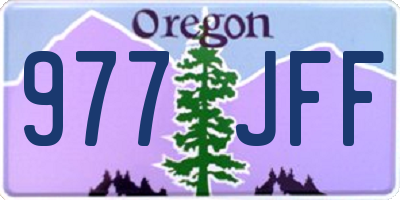 OR license plate 977JFF