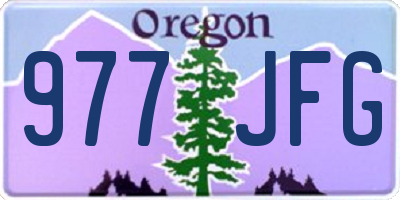 OR license plate 977JFG