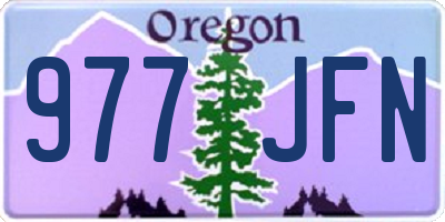OR license plate 977JFN