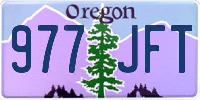 OR license plate 977JFT