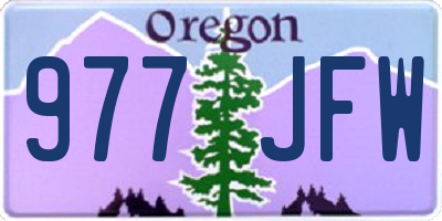 OR license plate 977JFW