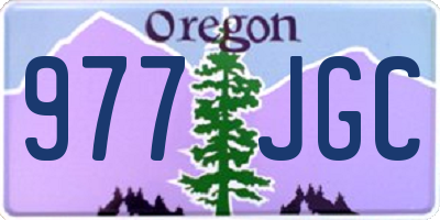 OR license plate 977JGC