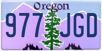 OR license plate 977JGD