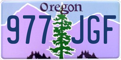 OR license plate 977JGF